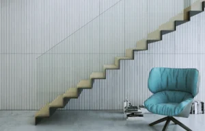 Trepppenwand aus Betonoptik