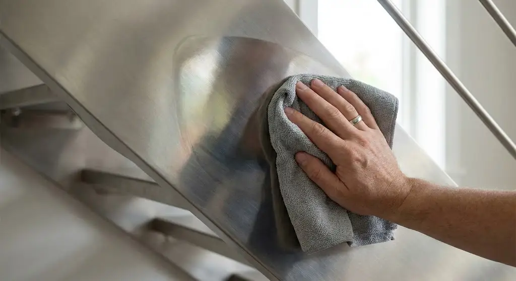 Reinigung Stahlwange