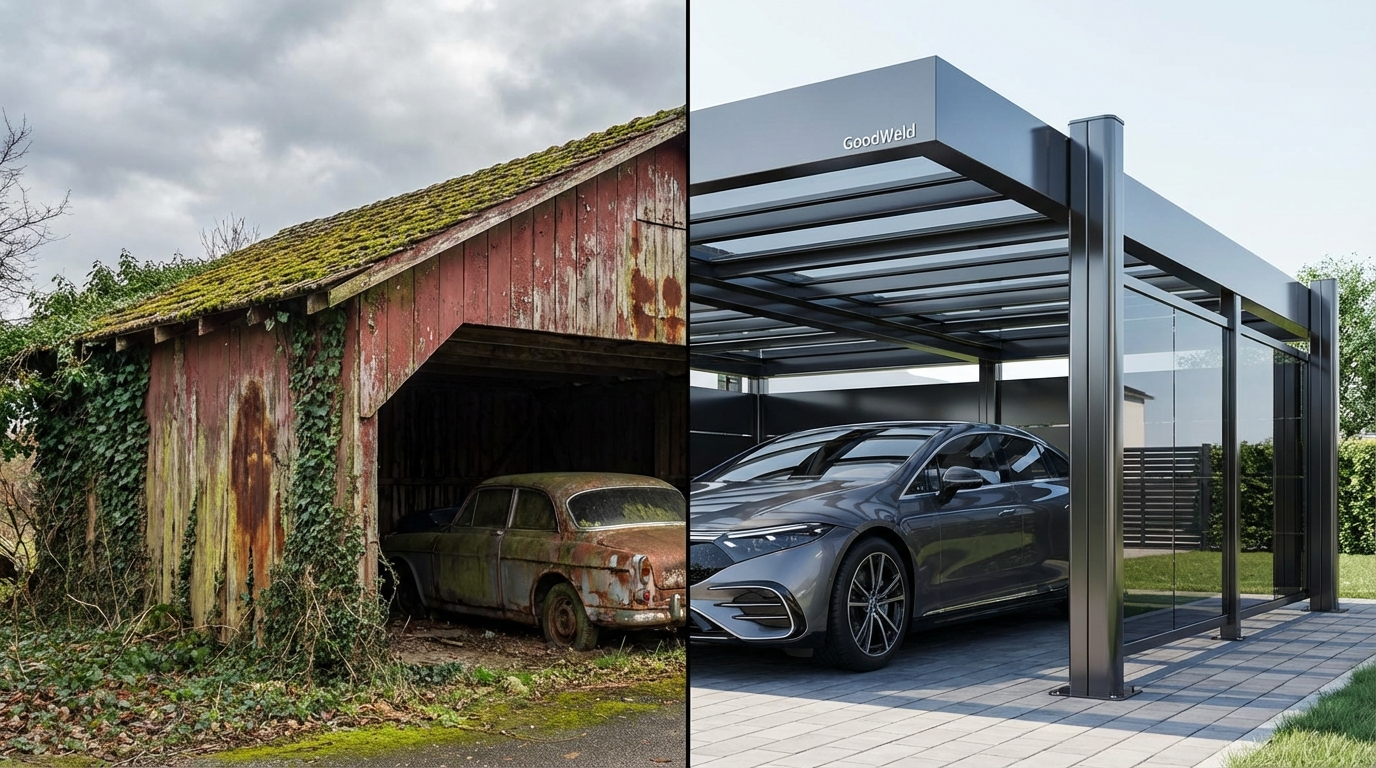 Stahl-Carport vs. Holz-Carport