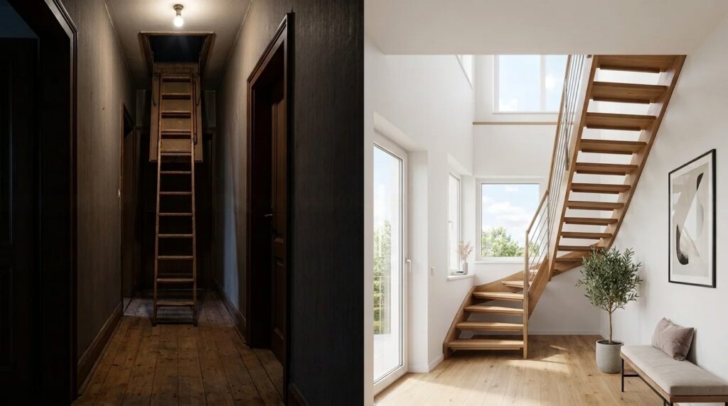 Bodentreppe für bewohnten Dachraum